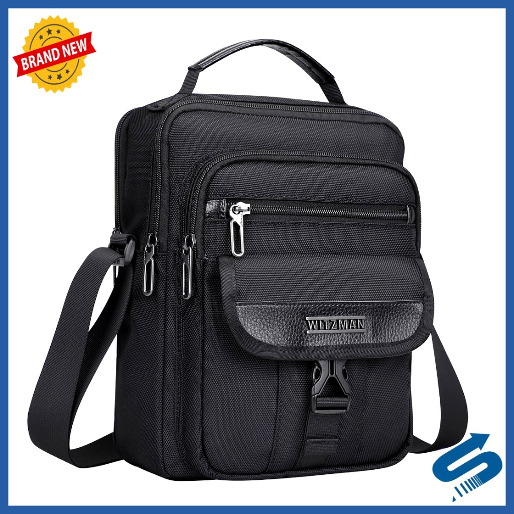 Lightweight Recycled Nylon Messenger Bag Crossbody Travel Work